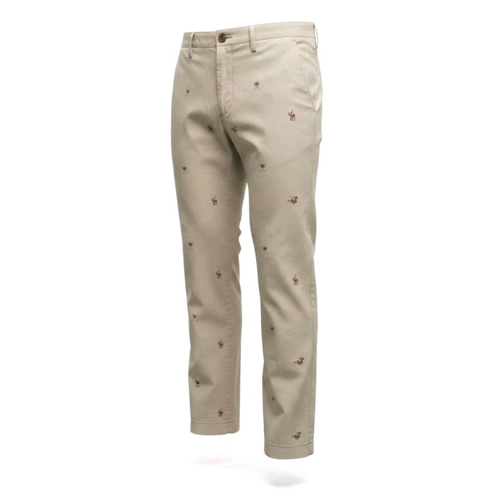 Polo Ralph Lauren Bedford Chino Pants Mens 33x32 Straight Fit Embroidered Player